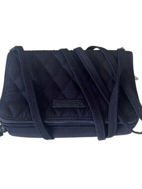 Vera Bradley Navy Blue Quilted Ultralight RFID Wallet Crossbody